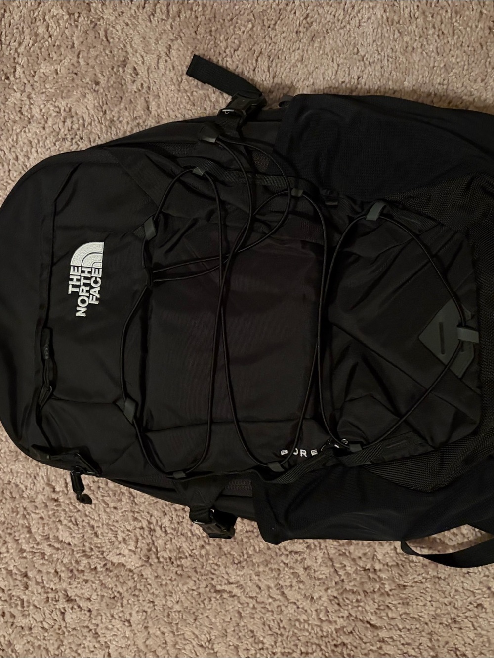 The North Face Black Men's Hiking Backpack with External Bungee